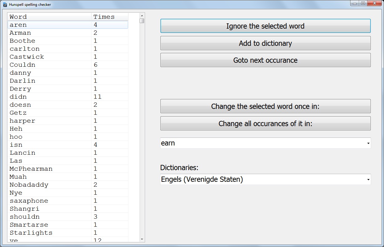 The Hunspell spell checker The Hunspell spell checker